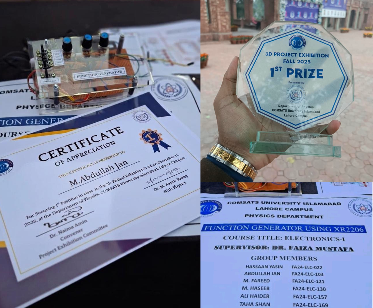Certificates collage